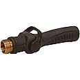 Dramm One Touch Durable Valve with One Touch Thumb Controlled On/Off Valve, Full Water Flow and Heavy Duty Construction, Black