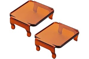 AKD Part 3 Inch Amber LED Pods Covers 2PCS Square Cube Lights Covers PC Protective Bar Lens 3X3 Pod Covers for Fog Ditch Offroad Driving