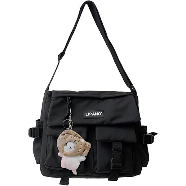 Amazon.com: X-Girl OVAL LOGO MESSENGER Bag, Women's, Black