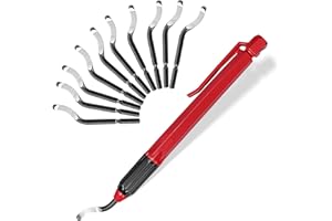 AFA TOOLING APPROVED FOR AUTOMOTIVE AFA Tooling - Deburring Tool with 10 Extra High Speed Steel Swivel Blades - Works on Metal, Resin, PVC Pipes, Copper, Plastic and 3D Printed Edges - Plumbing & 3D Printing Burr Removal Reamer Tool