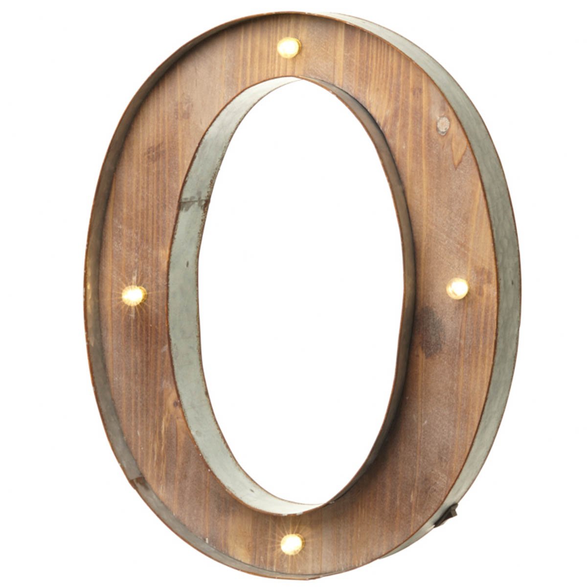 Heaven Sends Vintage Illuminated LED Letter Light - 'O'