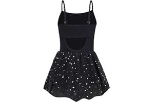 Vieille Toddler Girls Dance Leotards Hollow Back Ballet Leotard for Girls Camisole Dance Dress with Tutu Skirt 3-8T