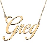 HUAN XUN Customized Custom Simple Any Name Necklace