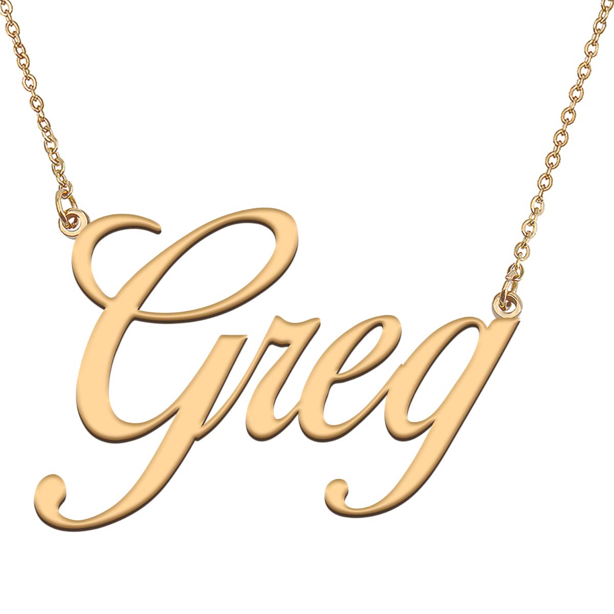 HUAN XUN Customized Custom Simple Any Name Necklace