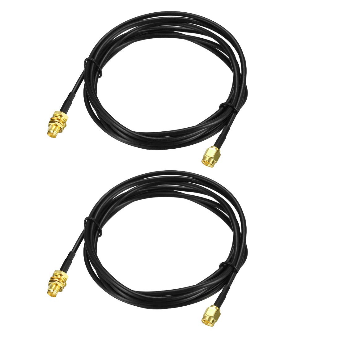 sourcing map Antenna Extension Cable RP-SMA Male to RP-SMA Female Low Loss RG174 6 ft 2pcs