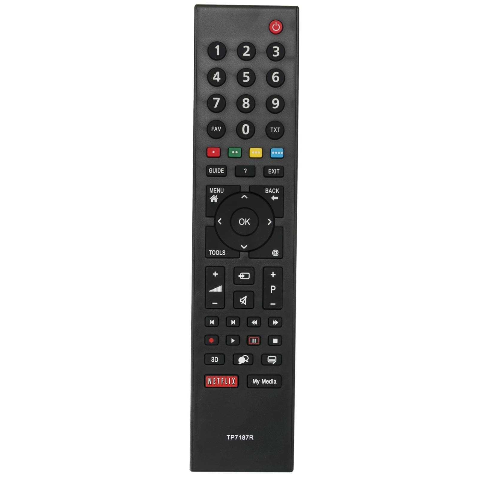 VINABTY TP7187R TP7187 Replacement Remote Fit for Grundig LCD TV 55 VLX 8572 BP，43 VLE 420 BN， 55VLX8572BP 43VLE420BN 55VLX8572BP 43VLE420BN