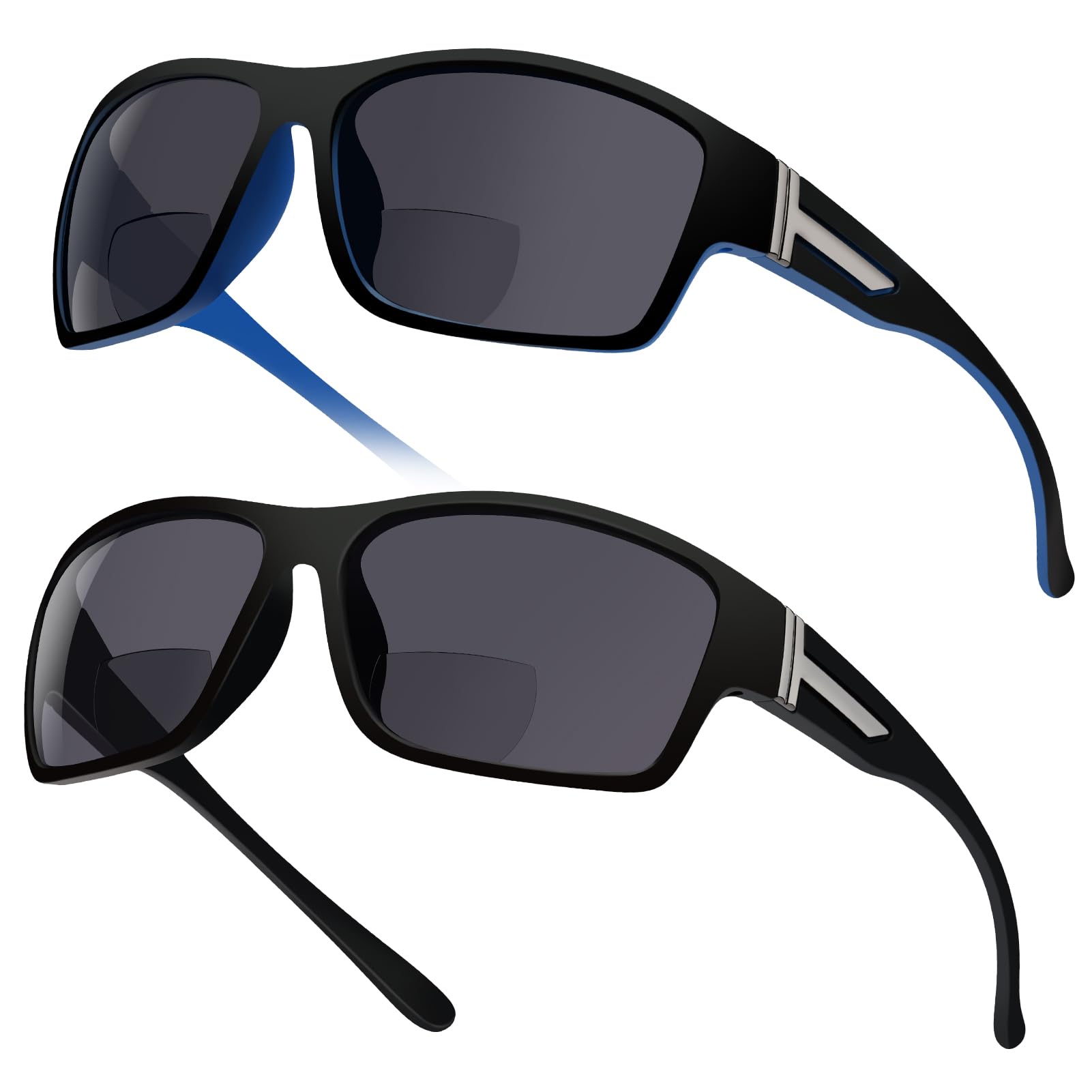 Photo 1 of ***MISSING ONE PAIR - PRICE ADJUSTED***
ZERPEET 2 Pack Bifocal Sunglasses for Men with Built-in Readers, TR90 Frame UV400 Protection Wrap Around Reading Sun Glasses for Outdoor Sports, Driving & Fishing(2.5x)