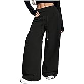 RoseSeek Women's Drawstring Elastic Waist Sweatpants Wide Leg Athletic Pants