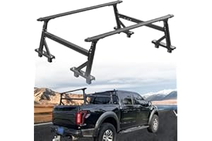 MELIPRON Universal Truck Bed Rack Extendable Pick-Up Truck Ladder Rack Fit for Most Pickups Ford F150 Ranger Chevy Silverado Dodge Ram(Max Load 800lbs)