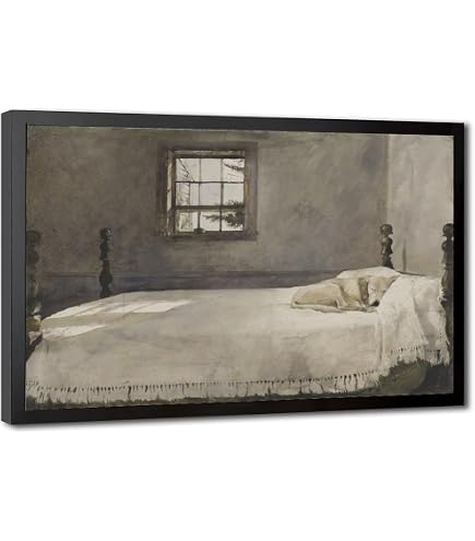 Amazon.com: Master Bedroom, c.1965 33x26 Framed Art Print by Wyeth