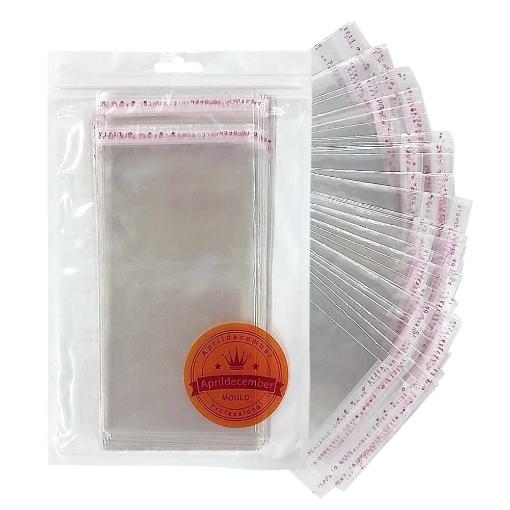 Photo 1 of 100 PCS Cake Money Box Transparent Bags, Money Pull Out Plastic Bags, Clear Self Sealing Cellophane Bags, Self Adhesive Resealable Bags, 3.1 x 7 IN