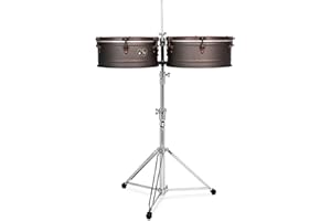 LATIN PERCUSSION LP60 60th Anniversary 14 and 15" Timbales, Antique Bronze with Rustic Bronze Hardware