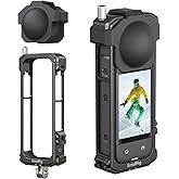SMALLRIG Cage for Insta360 X4, Aluminum Protective Case for Insta360 X4 with Silicone Lens Cover, Built-in Cold Shoe and 1/4"