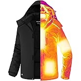 Doumern Official Graphene Men Heated Jacket Coat with 18400 mAh Battery Pack & Adaptor