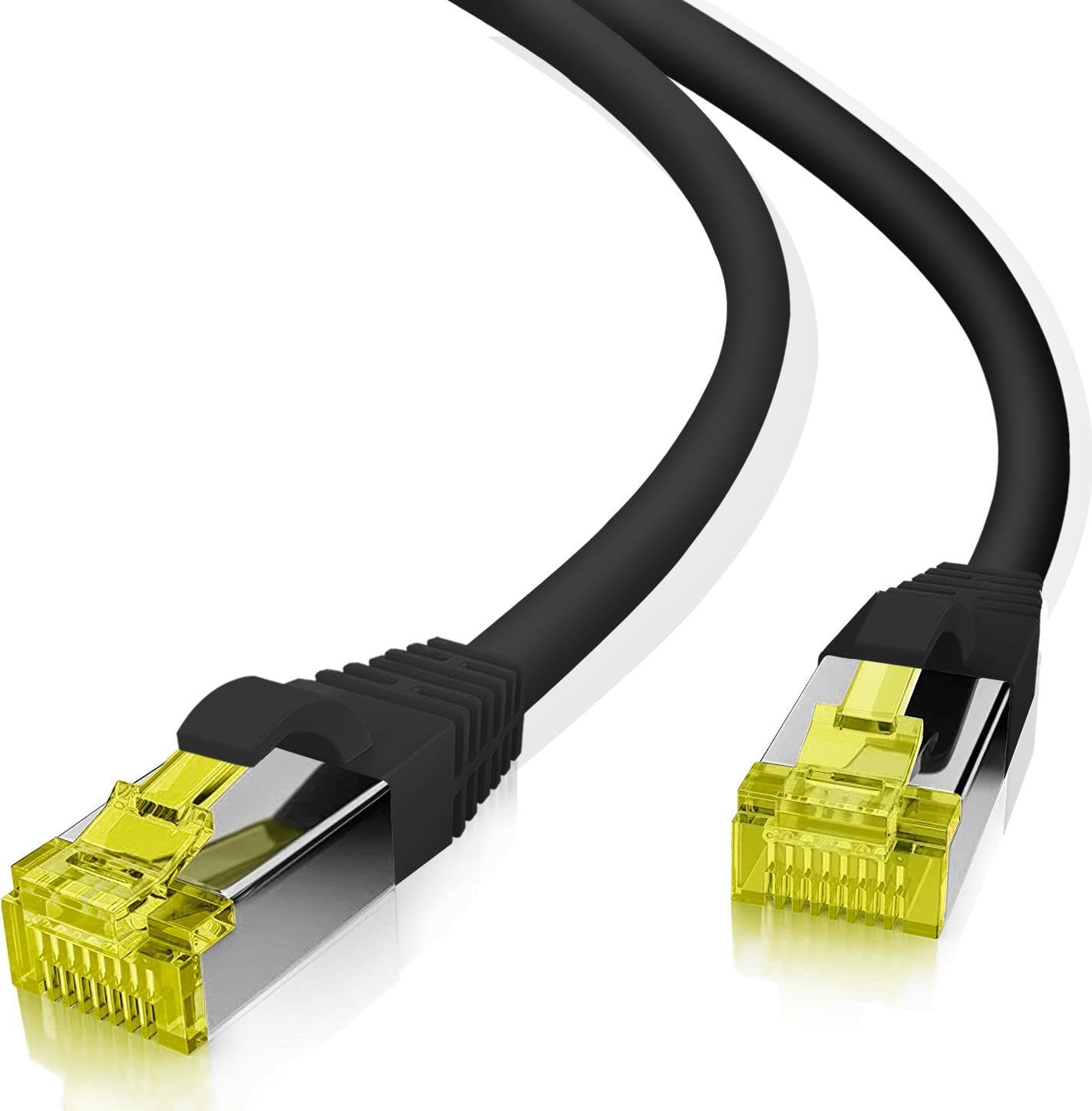 Helos Ultra Flex Patch Cable S/FTP Cat 6a TPE Black 25.0 m