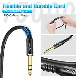 Twozoh XLR Male to 1/4 Inch Jack TRS Cable 30FT 2