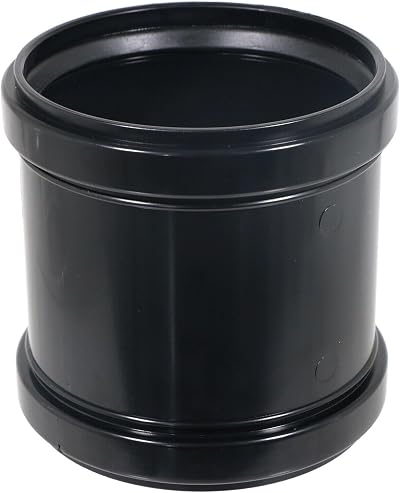 Spares2go 110mm 4in Soil Waste Pipe Double Socket Push Fit Straight Coupler