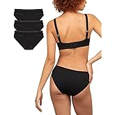 Subset Women's Organic Cotton Low-Rise Brief 3-Pack, All Day Comfort, Natural Knickey Undies, Breathable Underwear for All