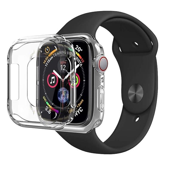 PTTECH Case for Smart Watch 42mm, iWatch Slim Clear TPU Soft Screen Protector Case Lightweight Protective Bumper Cover Compatible for Apple Watch ...