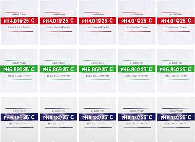 Nynelly pH Meter Buffer Calibration Solution Powder 15 Pack pH 4.01 6.86 9.18