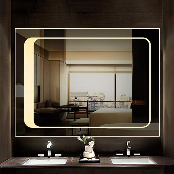 LXZSP Espejo baño con luz LED, Luces Colores cálidos/Blancos montados