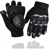 WENGINS Skateboard Gloves, Skateboard Gloves with Sliders, Longboard Downhill Slide Gloves Outdoor Skate Gloves 3 Slider Available Suitable for Beginner Advanced Players