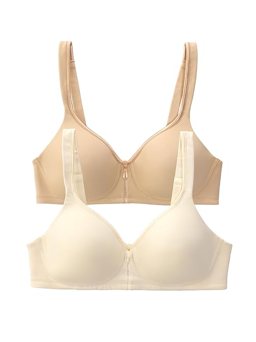 Vanity Fair Women's Body Caress Full Coverage Wirefree Bra 72335, Damask Neutral/Ivory, 42C