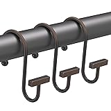Bathway Shower Curtain Hooks, Bronze Shower Curtain