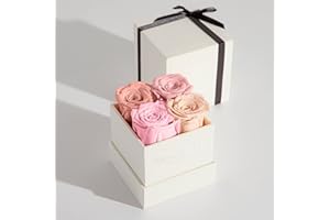 Fleur de Zen Forever Roses in a Box | Real Preserved Roses | Preserved Flowers for Delivery Prime | Gift-Ready Forever Flowers Roses in a Box, Send Roses Fresh Flowers for Her