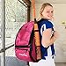 Athletico Baseball Bat Bag - Backpack, T-Ball & Softball Equipment & Gear for Youth and Adults | Holds Helmet, Glove | Shoe Compartment & Fence Hook (Magenta)