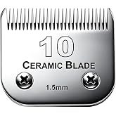 10 Blade Dog Grooming Clipper Blades Compatible with Andis Dog Clippers | Dog Grooming Blades for Oster A5,Wahl KM10 Series,Detachable Stainless Steel Blade,Size 10, 1/16-Inch Cut Length