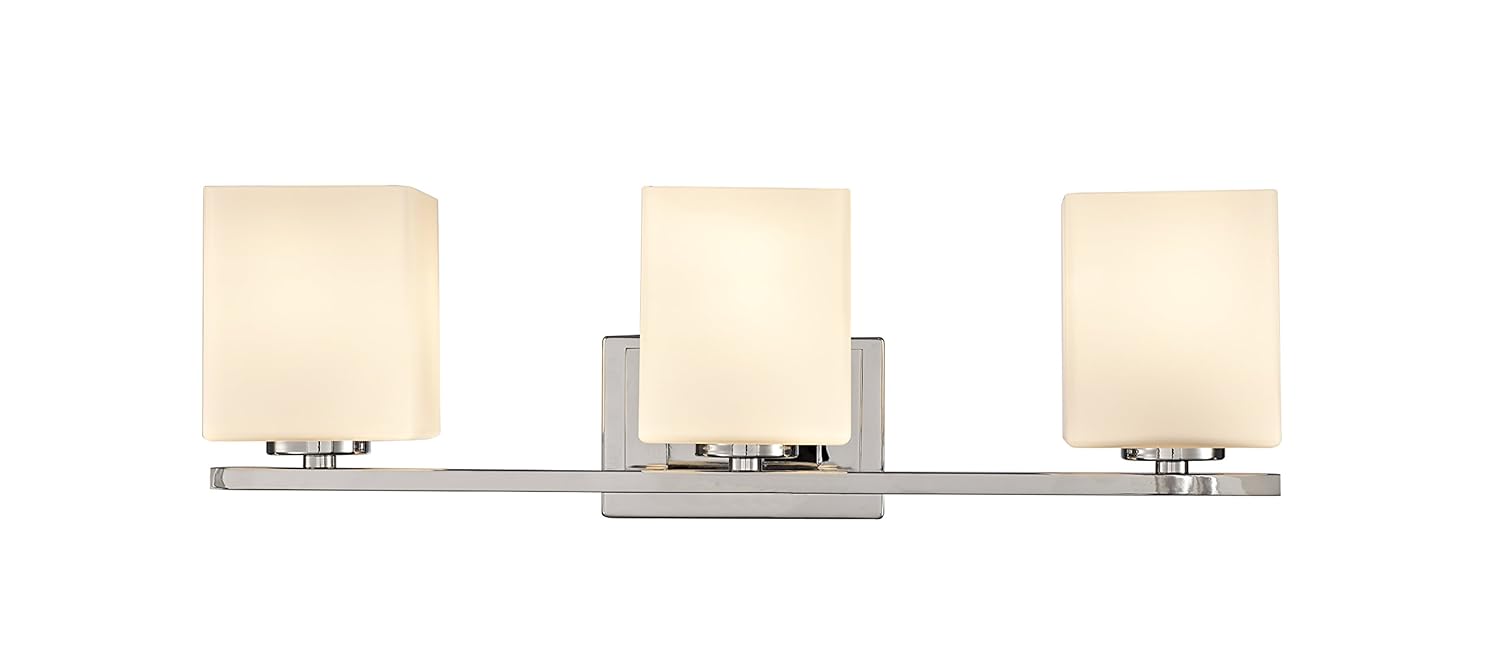 Best Vanity Lighting Polished Nickel With Crystals 3 Lights