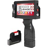 Leaice Handheld Inkjet Printer, 1 inch/25.4 mm Print Height | Handheld Printer Gun with Ink Cartridge for Batch Number Date QR Codes Barcodes Labels Logo Printing on Diverse Materials