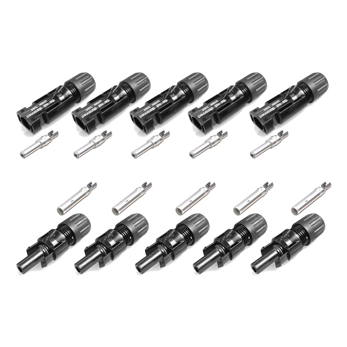 5 Pairs MC4 Male Coupling Connectors 10 mm² PV-KST4/10II & PV-KBT4/10II
