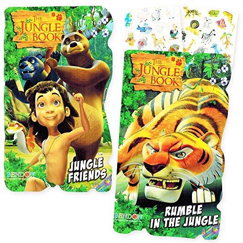 Jungle Book Board Books Set Kids Toddlers 2 Books with Bonus Jungle Animals Stickers Pricepulse