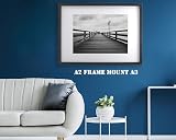 YiPinYin Black A2 Boxed Gallery Frame Set of 3 with Mount for A3 Photos view 2