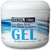 Pure Silver Skin Repair & Restore Gel - 4oz - Unscented - 75ppm (Colloidal Silver Gel)