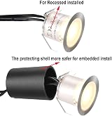SMY Lighting 10 Pack Deck Lights 12V IP67 Warm White | Ø32mm Protect Shell view 2