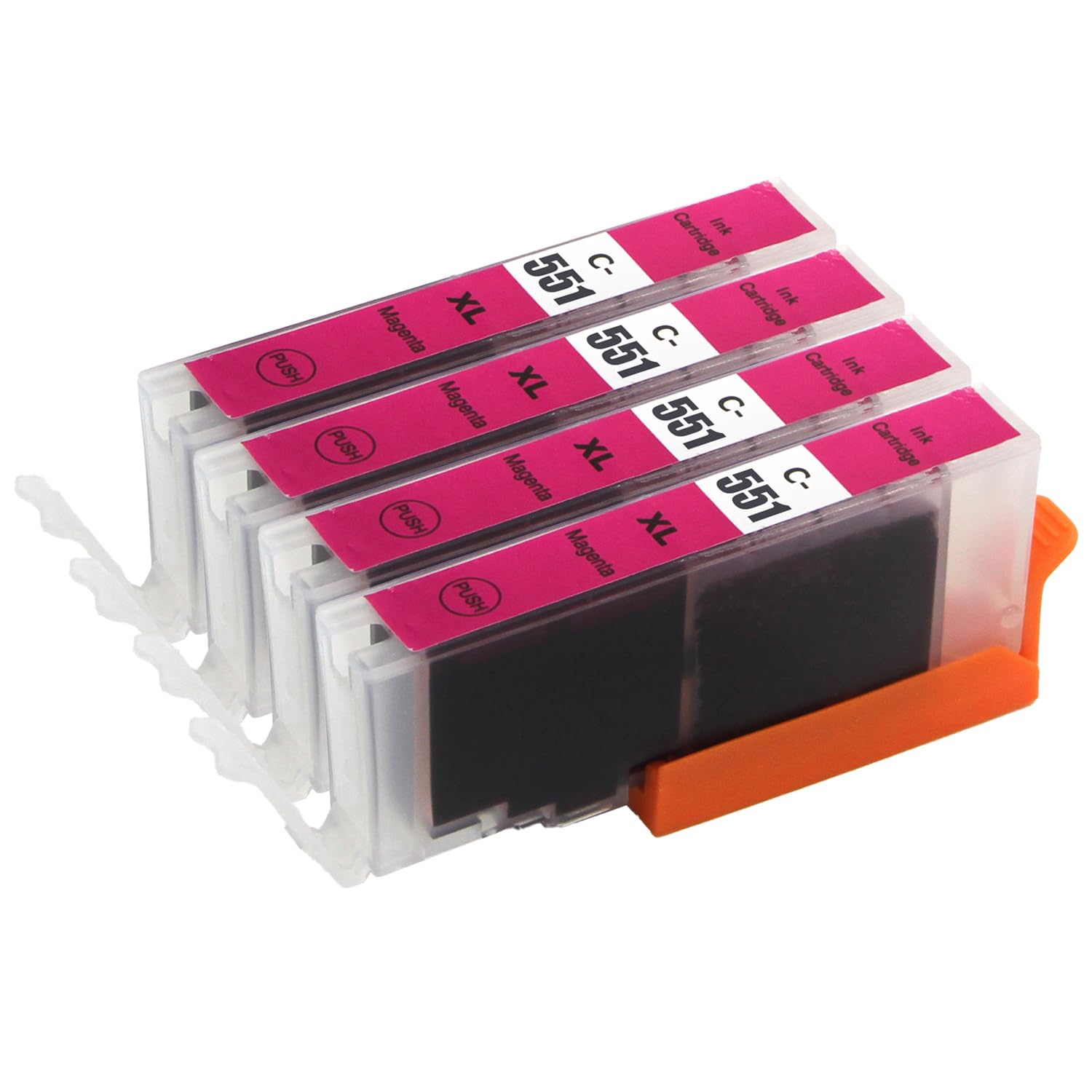 4 Go Inks Magenta Ink Cartridges to repalce Canon CLI-551M Compatible / non-OEM for PIXMA Printers, High Capacity
