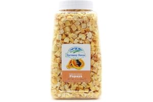 Harmony House Foods Freeze-Dried Papaya, dices (3 oz, Quart Size Jar)