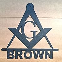 Masonic Metal Wall Sign with Personalized Text (I28)