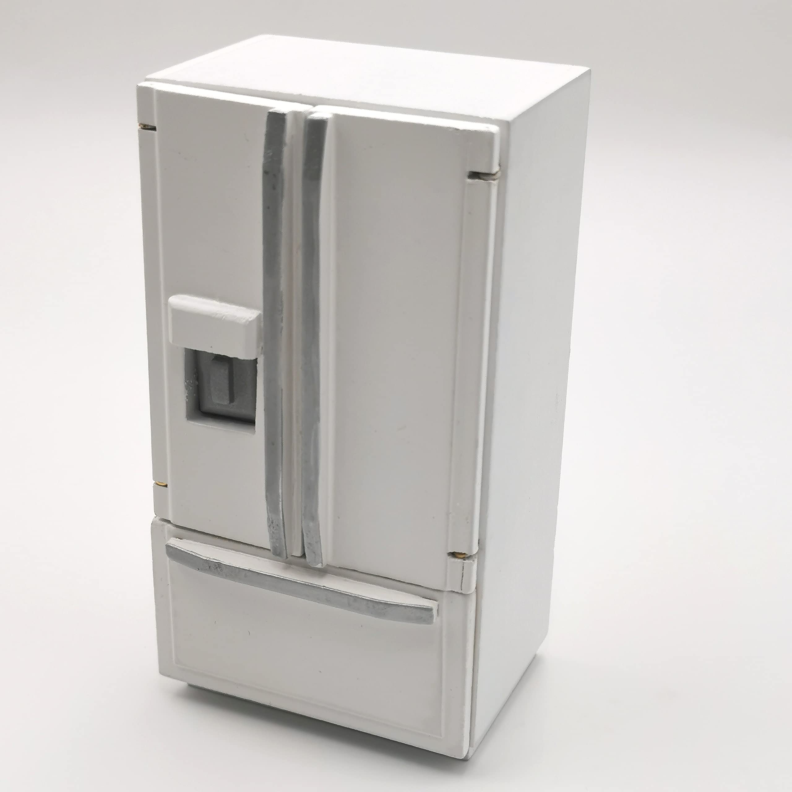 SXFSE Dollhouse Decoration Accessories, 1:12 Dollhouse Miniature Furniture Simulation Fridge Refrigerator Kitchen Prop Decor Play Pretend Toy (White)