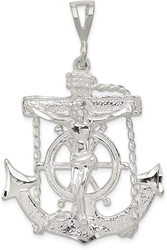 Sterling Silver Mariner Cross Pendant 55mm 34mm style QC502