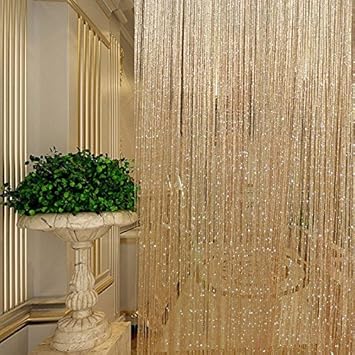 Buy Polyester Tassel Glitter Curtains String For Living Room