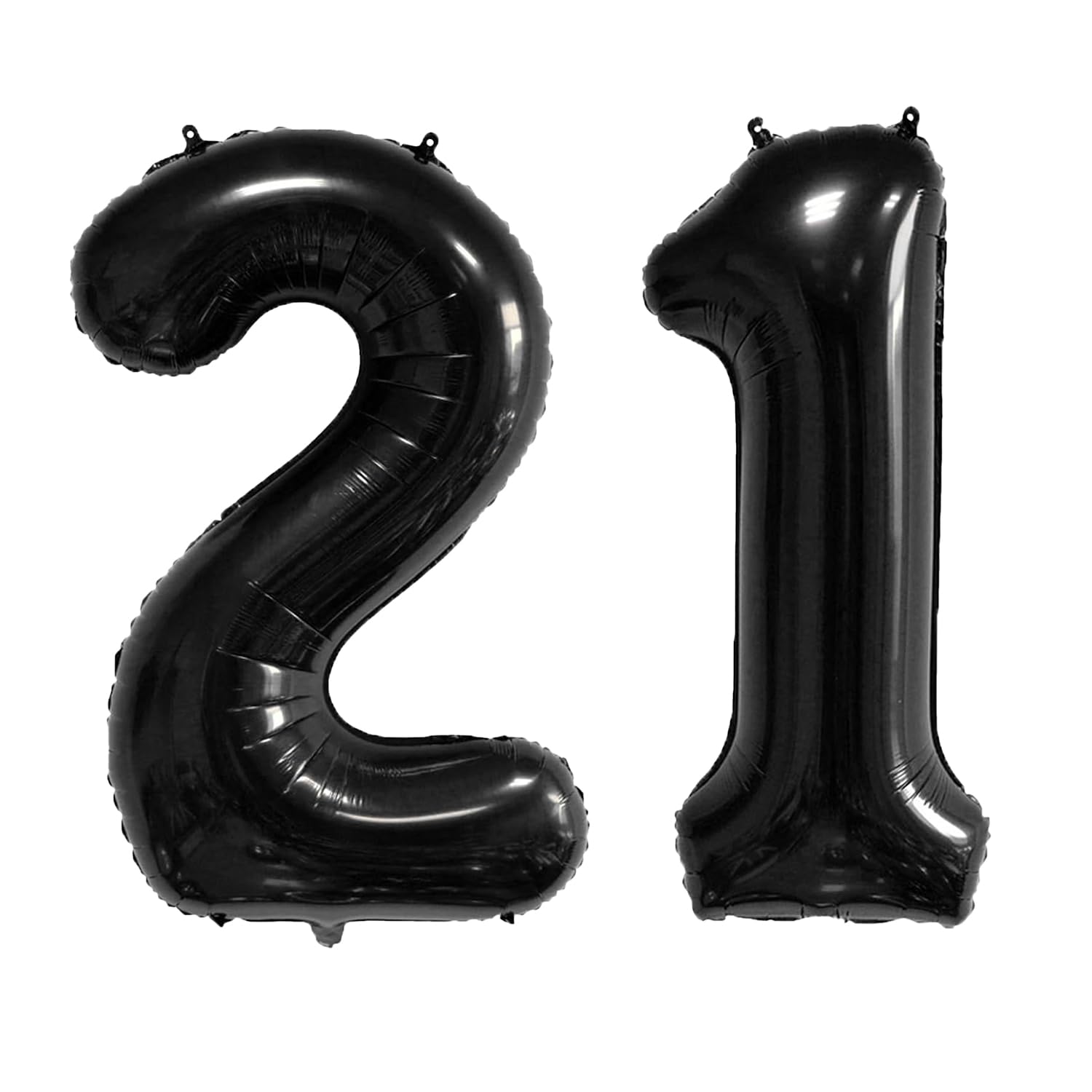 Photo 1 of 40 Inch Number Balloons 12/21 Black Big Giant Jumbo Number Foil Mylar Balloons for 12th/21th Birthday Party Supplies Anniversary Events Decorations(black-12/21)