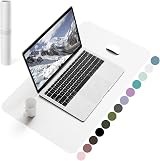 YSAGi Non-Slip Desk Pad Waterproof PVC Leather 60x35 cm White