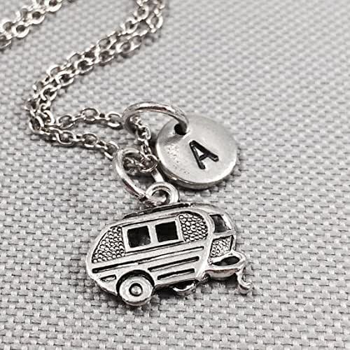Camper necklace, camper charm, camping jewelry, camping