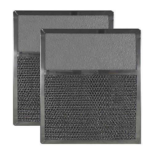 2-PACK Air Filter Factory 10 x 11-7/8 x 3/32 Range Hood Aluminum Charcoal Combo Lens Filters AFF150-CMB-L