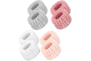 CROSIZE 8 Pcs Microfiber Spa Wrist Bands for Washing Face, Women's Wrist Towels for Washing Face, Absorbent Face Washing Wristbands, Prevent Water from Spilling Down Your Arms