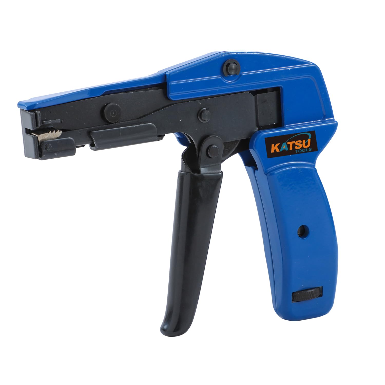 KATSU Cable Tie Gun All Steel Heavy Duty Professional Tensioner and Cutter Tool with Automatic Flush Cut-Off for Plastic Nylon Ties 417513